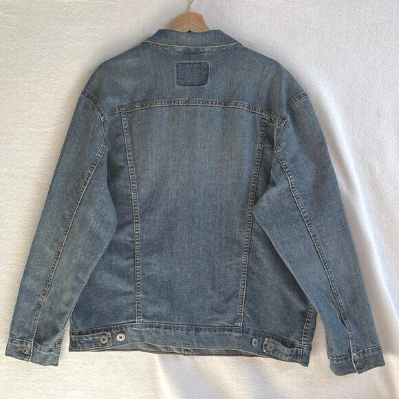 Levi's Strauss Signature Gold Denim Button Up Jean Trucker Jacket Blue Men's 2XL - Picture 4 of 13